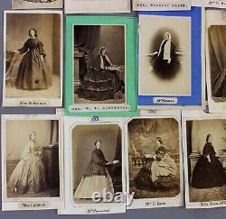 1860s collection of 21 CDV-sized photographs of ladies from ANGLO-Irish album
