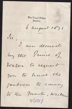 1871 IRELAND-Vice Regal Lodge, Francis Knollys, Secretary to the PRINCE OF WALES