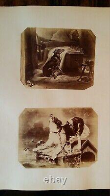 1873 Antique Leather Bound Victorian Photograph & Scrapbook Album Ireland Etc