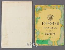 1880s two European cabinet cards of women by Frois, Biarritz and Le Lieure, Rome
