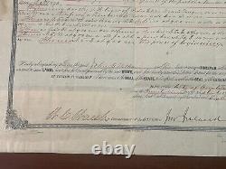 1886 160 Acre Houston County Texas Land Grant Signed By Governor John Ireland