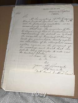 1901 Letter on Assassination President McKinley Ancestors' Ballymoney Ireland