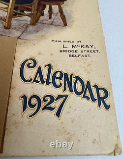 1927 The Irish Calendar L. McKay Belfast Ireland'Up at Colgin's' Poetry Rare