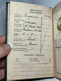 1937 VTG British Passport United Kingdom Of Great Britain And Northern Ireland
