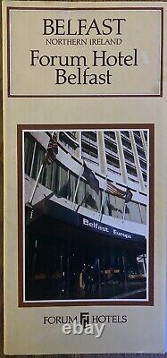 1980s INTERCONTINENTAL FORUM HOTEL BELFAST N. IRELAND BROCHURE TRAVEL FOLDER