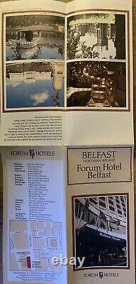 1980s INTERCONTINENTAL FORUM HOTEL BELFAST N. IRELAND BROCHURE TRAVEL FOLDER