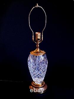 1 (One) WATERFORD ARAGLIN Cut Crystal 24 Electric Lamp-Signed RETIRED