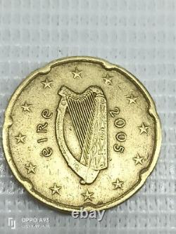 2005 Ireland 20 Euro Cent Coin Rare Irish Currency Collectible Must-Have