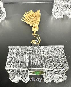 2010 WATERFORD Crystal Train LOT OF 3 TRAIN & CARRIAGES 3X2.5 SLOVENIA