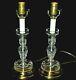 2 (two) Waterford Glandore Cut Lead Crystal Bedside Electric Lamps-signed Discnt