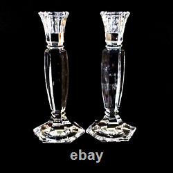 2 (Two) WATERFORD ODESSA Cut Lead Crystal 8 Candle Holders- Signed RETIRED