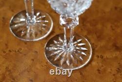 2 Vintage WATERFORD crystal glasses POWERSCOURT White Wine Glasses 6 3/8