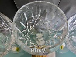 2 Waterford Crystal LISMORE 14oz 7½''T OUTSIZE Balloon WINE Glass in BOX Ireland