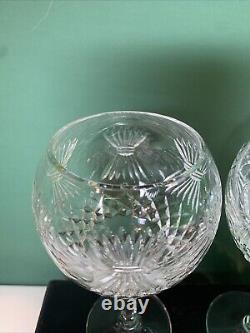 2 Waterford Crystal Millennium Prosperity Toasting Balloon Goblet Wine Glasses