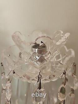 2 Waterford Prestige Collection Crystal Candle holder with prisms Excellent