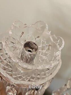 2 Waterford Prestige Collection Crystal Candle holder with prisms Excellent