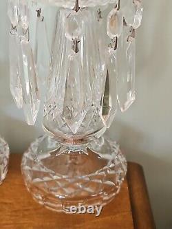 2 Waterford Prestige Collection Crystal Candle holder with prisms Excellent