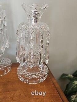 2 Waterford Prestige Collection Crystal Candle holder with prisms Excellent