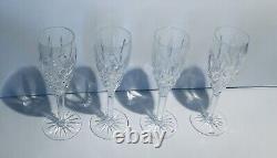 4 WATERFORD ARAGLIN FLUTE CHAMPAGNE Crystal Glasses Product of Ireland Vtg 8.5