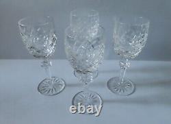 4 Waterford Crystal Powerscourt 7 1/8 Claret Wine Glasses