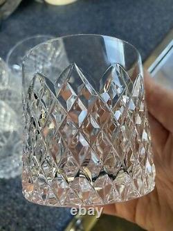 4 X TYRONE Crystal Whisky Tumbler 8cm Tall