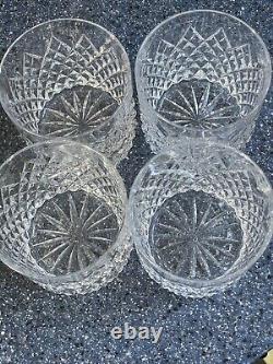 4 X TYRONE Crystal Whisky Tumbler 8cm Tall