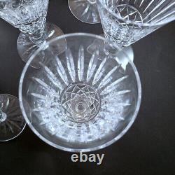 6 Vintage Waterford Crystal Tramore Champagne Flutes Glasses