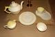 7pc Irish Belleek Limpet Collection Teapot Withlid, Creamer, Sugar, 2-plates & Cup