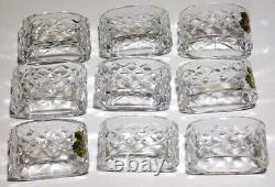 9 Vintage Waterford Crystal Alana Napkin Rings Made In Ireland