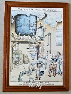 9 x Guinness prints by John Ireland The Gentle Art Of Making Guinness originals