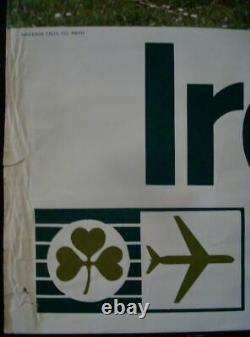 AER LINGUS IRELAND 1963 vintage Airlines Travel poster 25x39