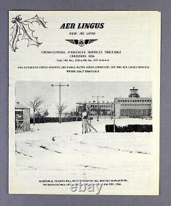 Aer Lingus Airline Timetable Christmas 1956 Irish Air Lines Ireland