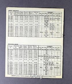 Aer Lingus Airline Timetable Christmas 1956 Irish Air Lines Ireland