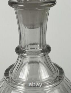 Antique Anglo-Irish Decanter c. 1770-1800 Crystal Glass Checkerboard Pattern