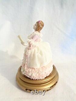 Antique Dresden Lady Figurine 4 x 4 Comes With A Stand
