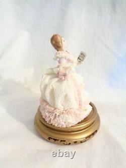 Antique Dresden Lady Figurine 4 x 4 Comes With A Stand