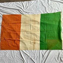 Antique Ireland Ajax Paramount Flag Linen Cotton 1940s 1950s