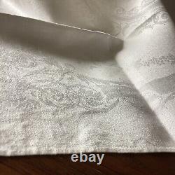 Antique Linen Damask Monogram LW DINNER NAPKINS x 25 (12)