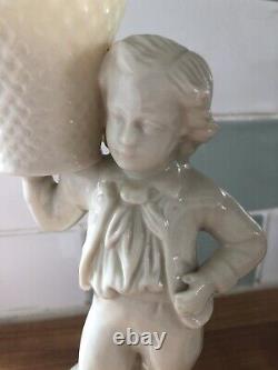 Antique/vintage Belleek porcelain/Irish Pottery/boy & girl Collectible Ornaments