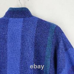 Avoca Collection Cape Coat Womens Medium Blue Purple New Wool Vintage Ireland