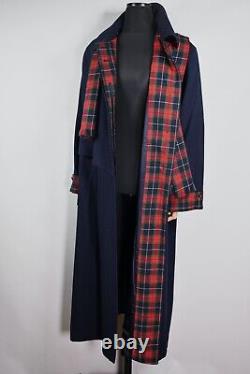 Avoca Collection Ireland Vintage Pure Wool Navy Blue Coat size 40-42 XL