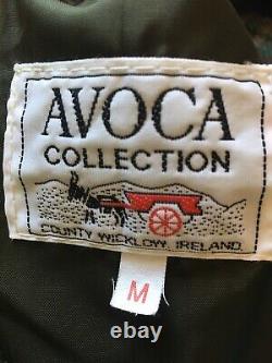 Avoca Weavers Hand Woven Art To Wear Irish Cape Cloak M Green Plaid Wool Ireland