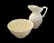 Belleek'neptune' Ceramic Cream Jug & Sugar Bowl Ireland Circa 1955-1980