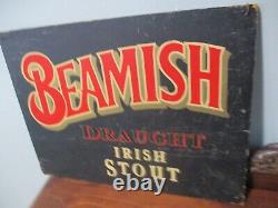 Beamish Draught Irish Stout early wooden 16 x 12'' tavern reverse painted sign