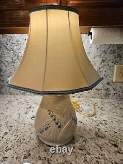 Beleek Blue Bell Lamp 2001 Ireland With Shade