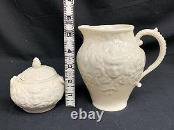 Belleek Bacchus Mask & Grapes Porcelain Tea Set 3rd Black Mark (1926-1946)