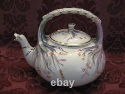 Belleek Grass China Teapot 2nd Mark (1891-1926) Very Nice