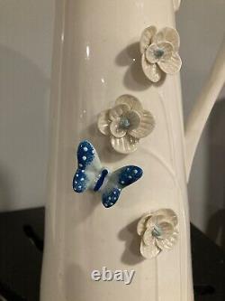 Belleek Living Colour Collection Butterfly Meadow Pitcher, Made In Ireland 10