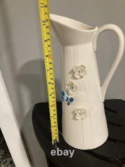 Belleek Living Colour Collection Butterfly Meadow Pitcher, Made In Ireland 10