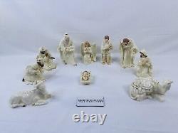 Belleek Living Nativity Collection 10 Piece Set, 3 Wisemen, Mary, Joseph, Jesus
